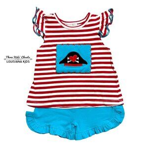 Castles & Crowns 12m Pirate Appliqué Shirt & Shorts Set